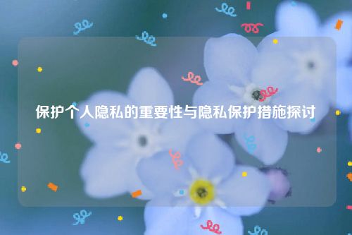 保护个人隐私的重要性与隐私保护措施探讨
