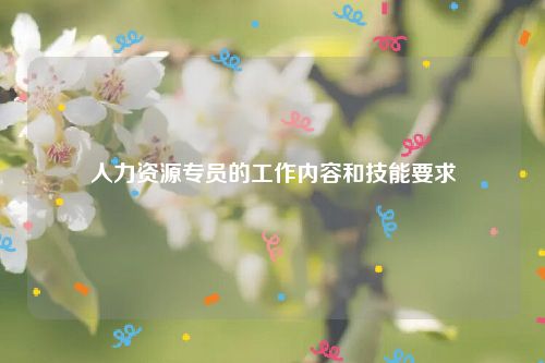 人力资源专员的工作内容和技能要求